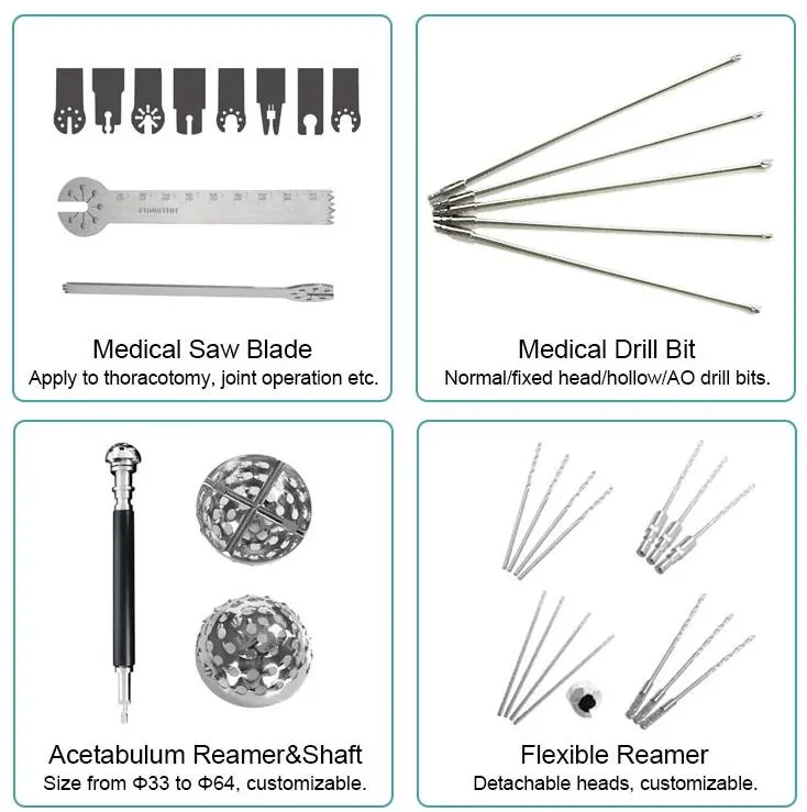 2020 New Product Arthoplasty Implants Hip Prosthesis Power Drill Hemiarthroplasty Reamer