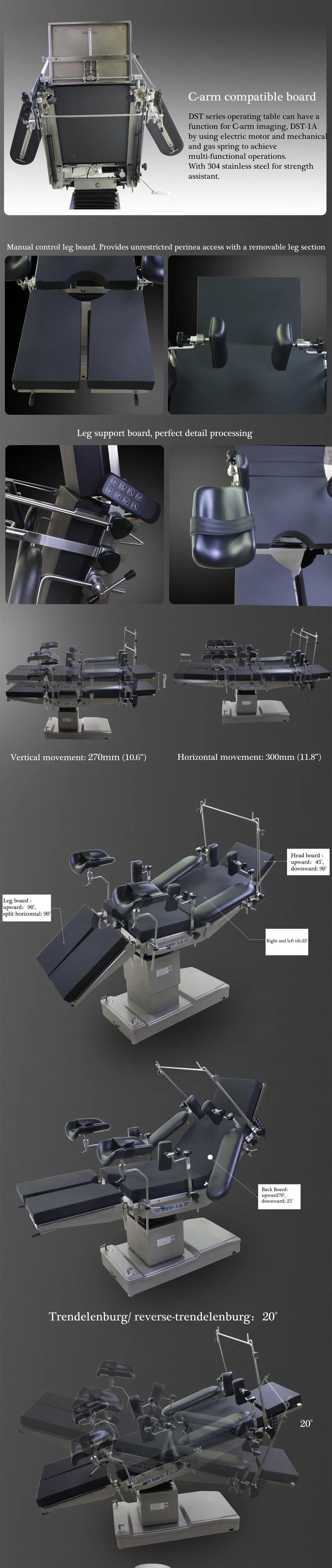 Advanced Electric Operating Table Mobile Operating Bed Surgery Table Supplier for Hospital Medical Surgical Opeation Room Ot Theatre Equipment