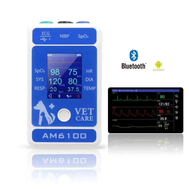Animal Cat and Dog Vet Patient Monitor Medical Equipment Veterinary Instrument Animal Monitor Pet Monitor Pet Equipment Veterinary Clinic Equipment