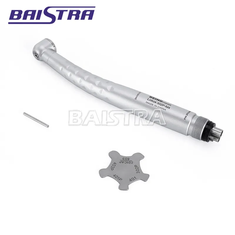 Baistra Supplies Standard Head Push Button Triple Water Spray Dental High Speed LED Handpiece