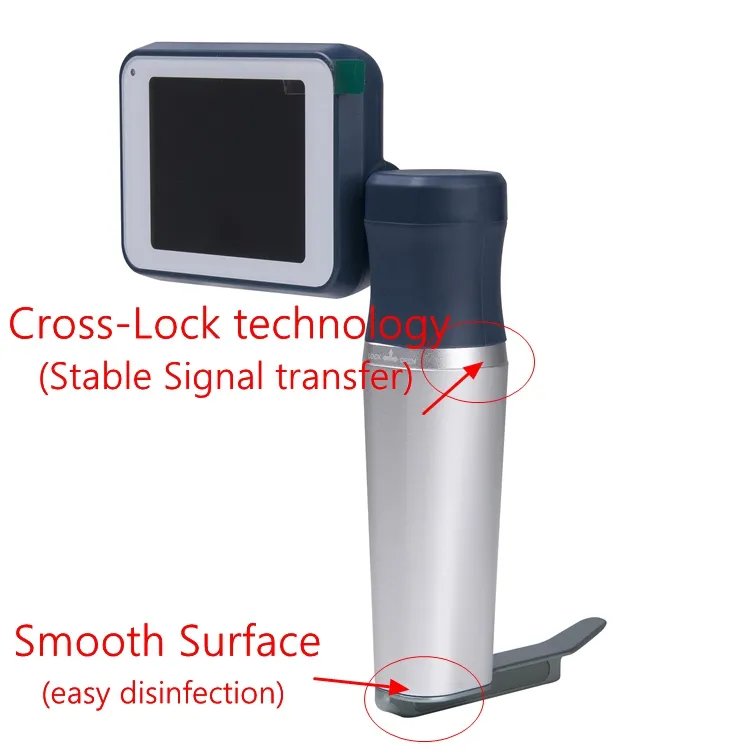 Besdata Diagnostic Flexible Macintosh Blade C Mac Metal Handle Video Laryngoscope for Mcgrath Video Laryngoscope Replacement