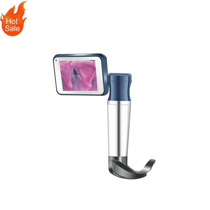 Besdata Diagnostic Flexible Macintosh Blade C Mac Metal Handle Video Laryngoscope for Mcgrath Video Laryngoscope Replacement