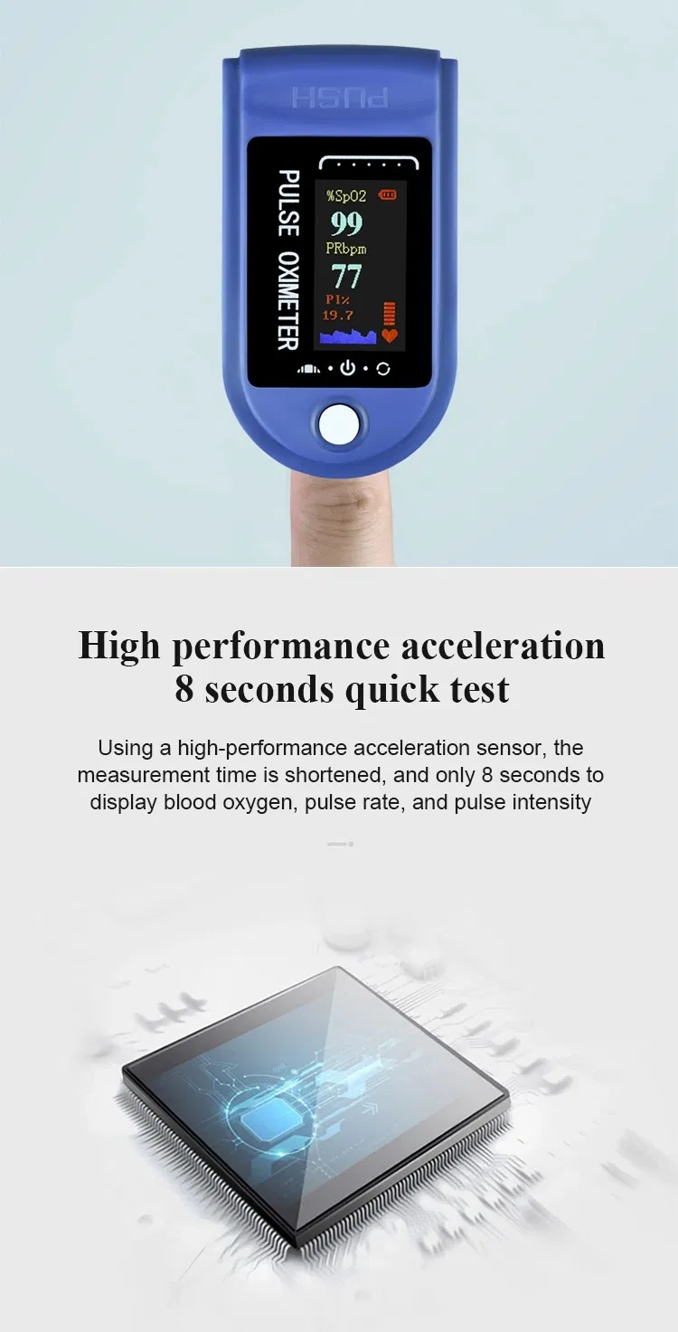 Blood Oxygen Saturation Monitor OLED Display Digital Handheld SpO2 Fingertip Pulse Oximeter