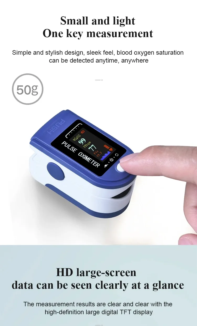 Blood Oxygen Saturation Monitor OLED Display Digital Handheld SpO2 Fingertip Pulse Oximeter