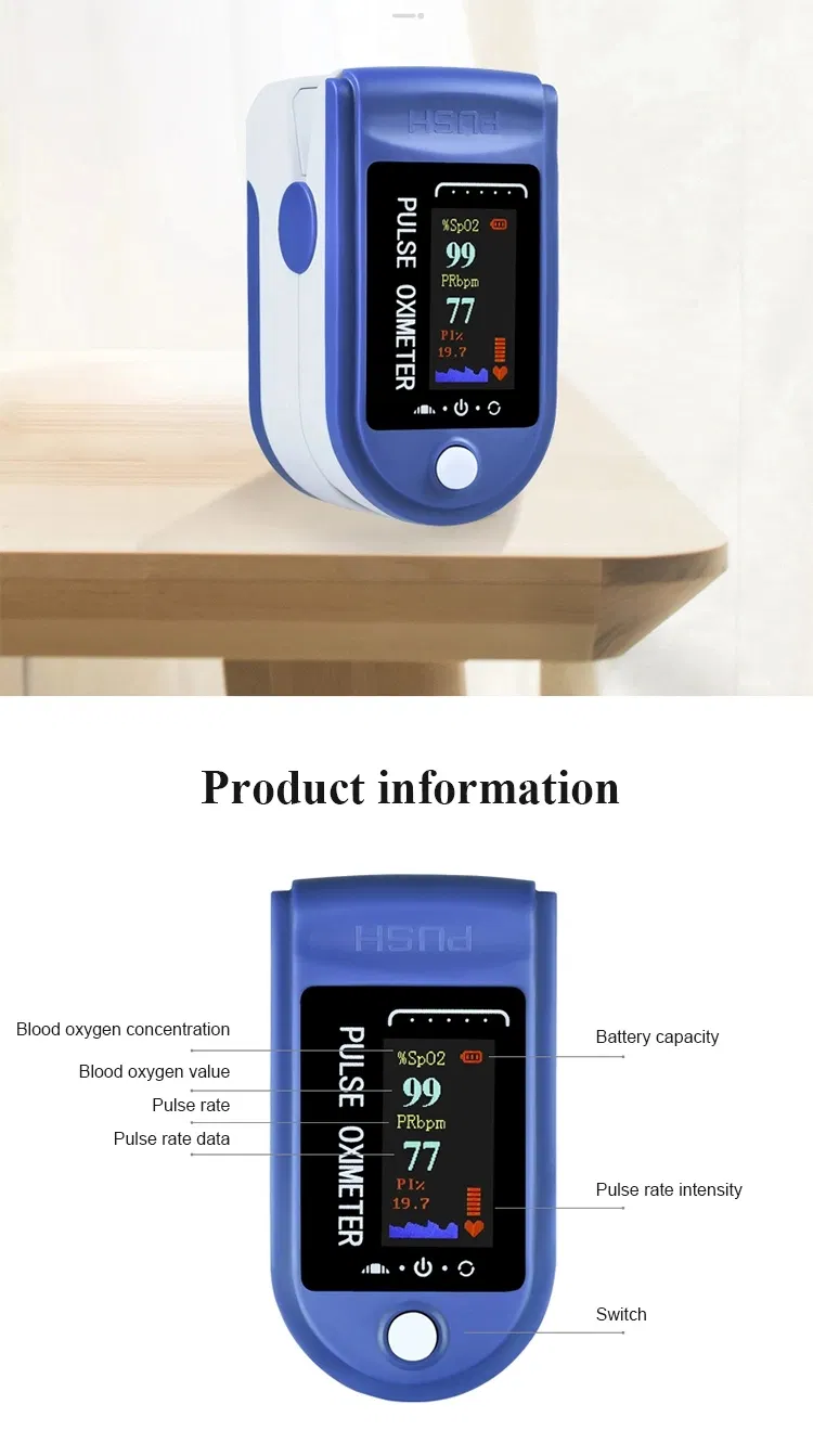 Blood Oxygen Saturation Monitor OLED Display Digital Handheld SpO2 Fingertip Pulse Oximeter