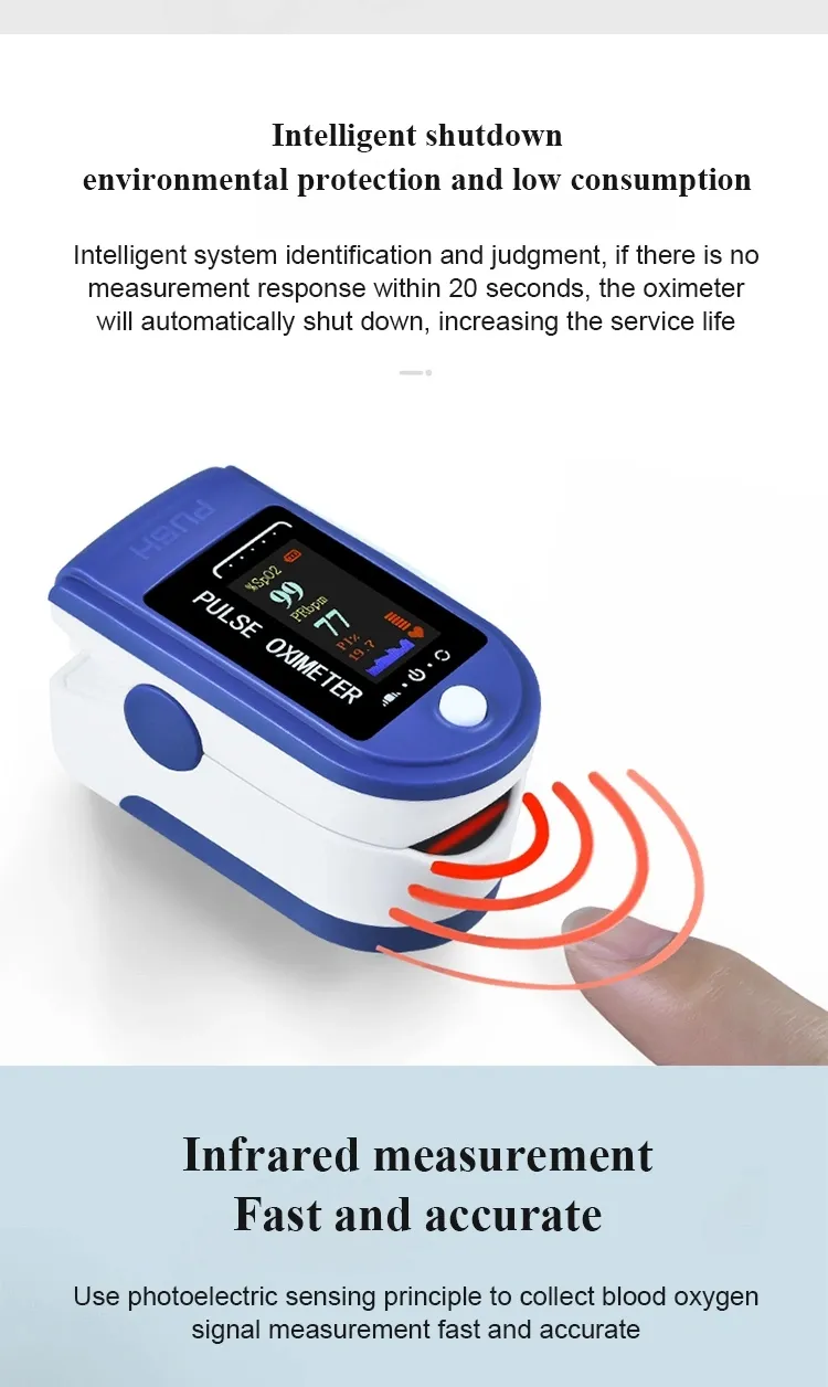 Blood Oxygen Saturation Monitor OLED Display Digital Handheld SpO2 Fingertip Pulse Oximeter