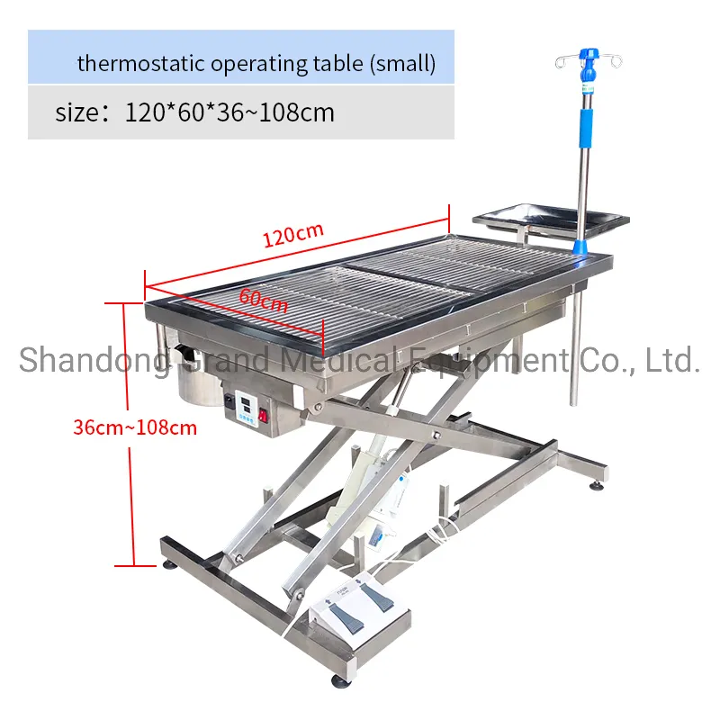 Buy 304 Stainless Steel Anatomy Animal Electric Veterinary Operating Table for Pet Operation Pet Medical Veterinary Surgery Equipment Electric Operation Table