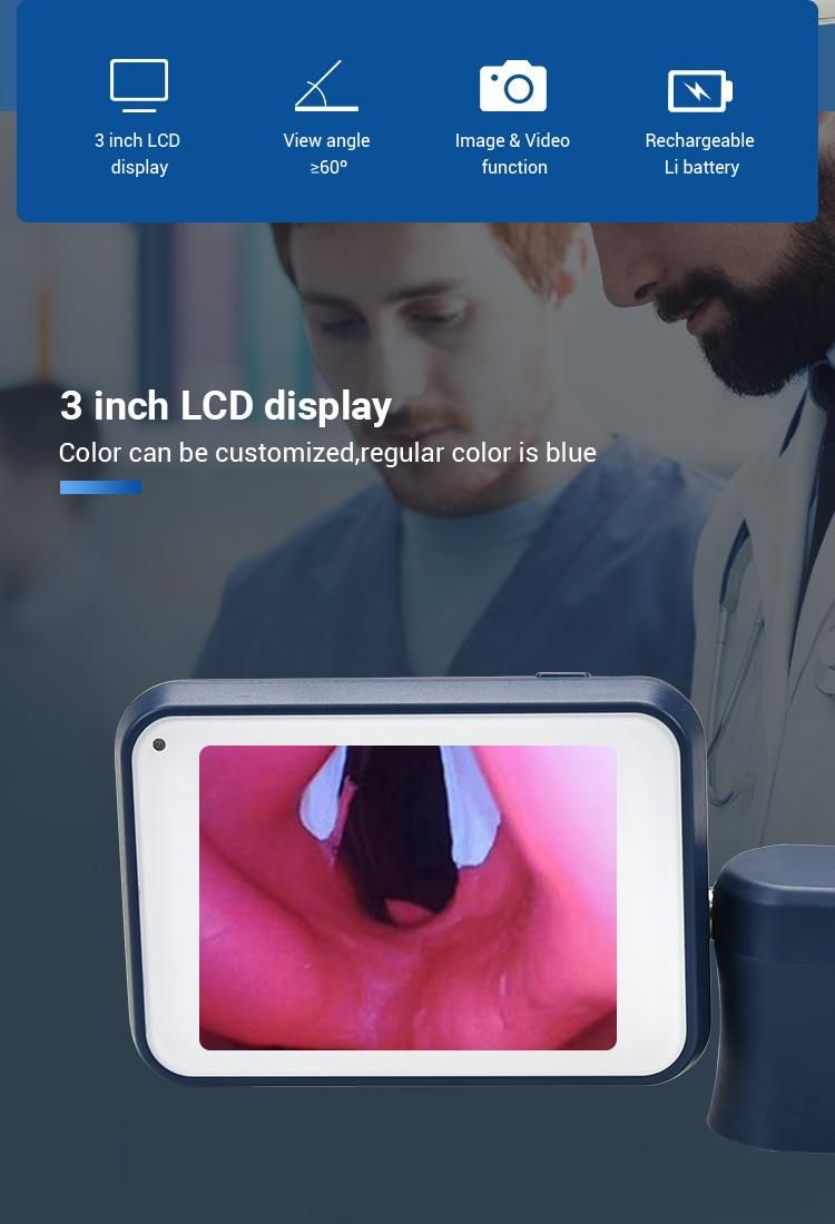 CE FDA Anti Fog Disposable Video Laryngoscope with Plastic Blade for Hospital