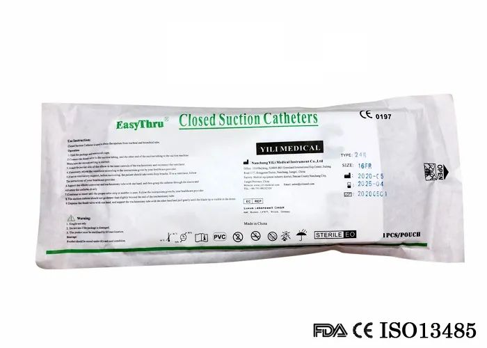Disposable 72h Inline Suction Catheter Medical Product Closed Suction Catheter