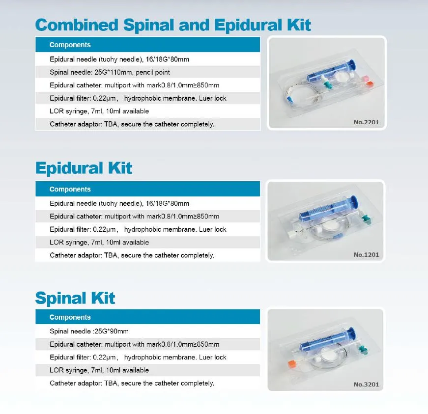 Disposable Epidural (Lumber) Anaesthesia Kit