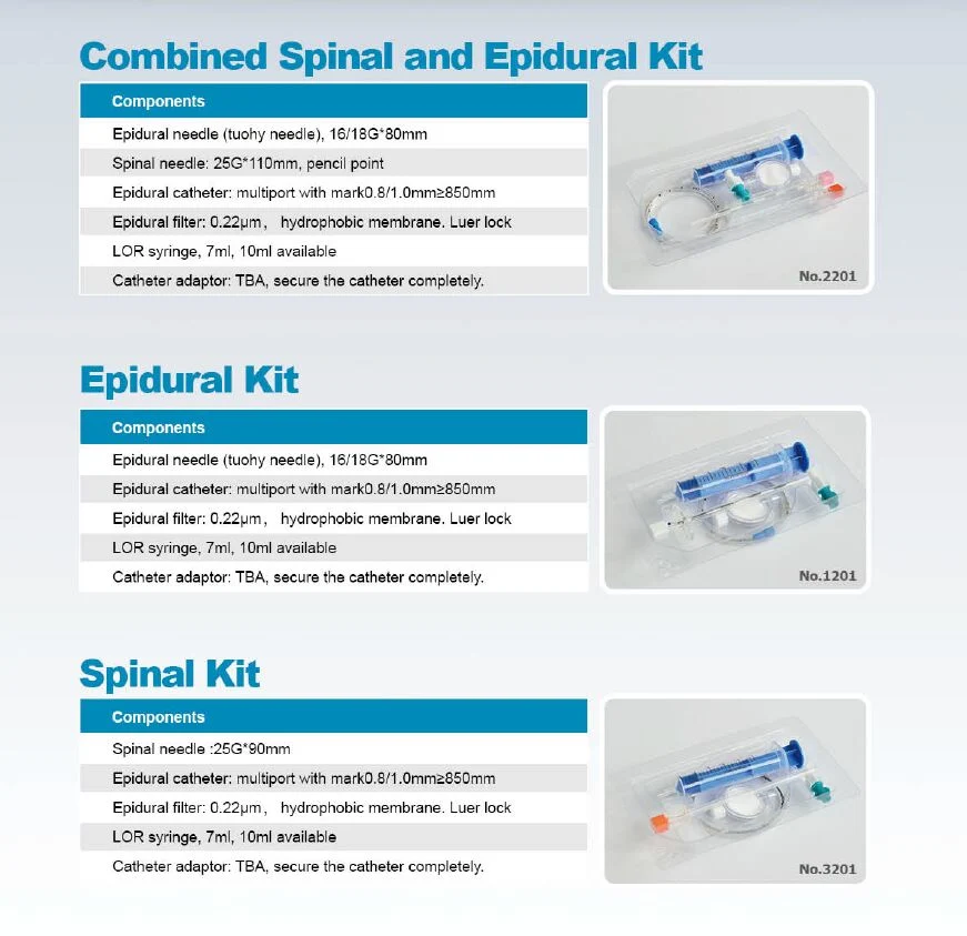 Disposable Epidural (Lumber) Anaesthesia Kit
