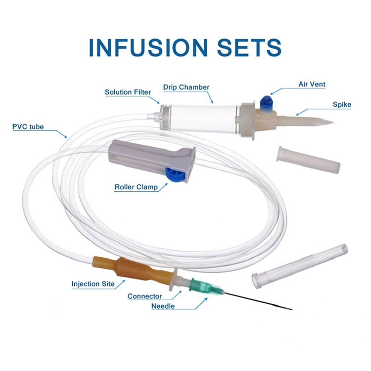 Disposable IV Giving Infusion Set with Needle or Scalp Vein