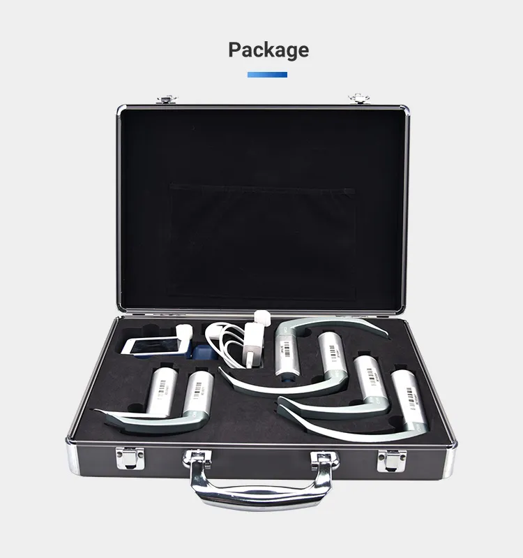 Ent Department Use Medical Fiberoptic Laryngoscope Set for Intubation Video Laryngoscope