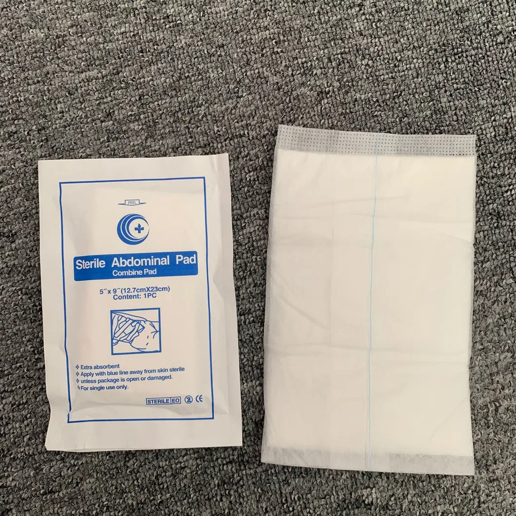 First Aid Kit Accessories Hemostatic Abd Abdominal Pad 12.7X23cm 5X9 Inch Blood Sucking Pad Gauze Blockfirst Aid Kit Abdominal Pad