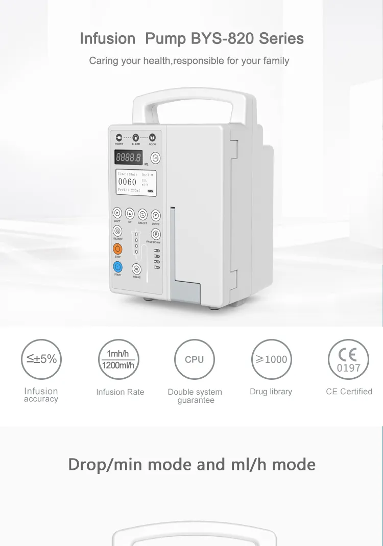 Hospital Equipment Medical Portable Hospital ICU Infusion Pump Infusomat IV Infusion System