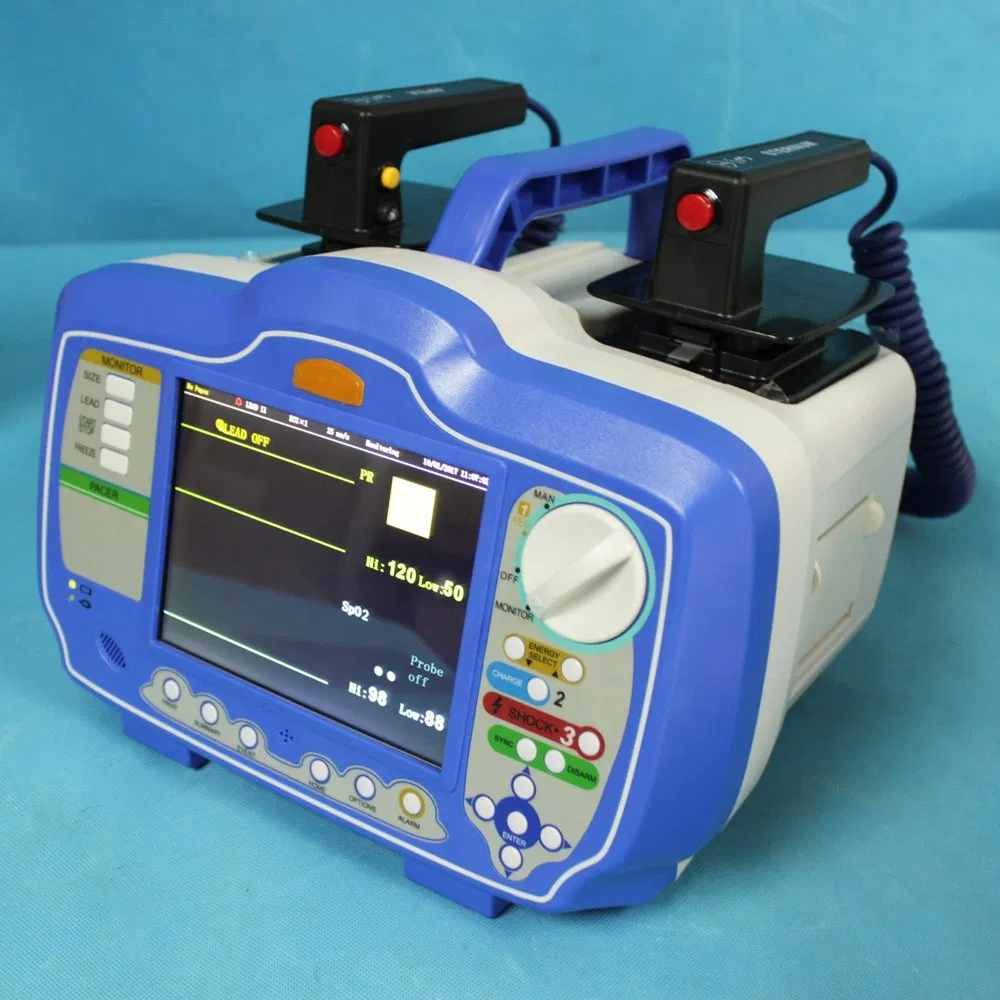 Hospital First Aid Portable Biphasic External Aed Defibrillator with Monitor