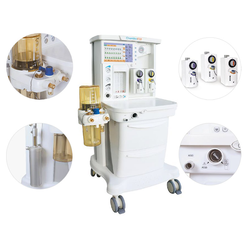 Hospital Operating Room Anesthesia Machine with Vaporizers