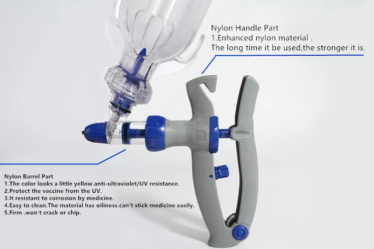 Hot Sales 1ml 2ml 5ml Veterinary Automatic Continous Syringe