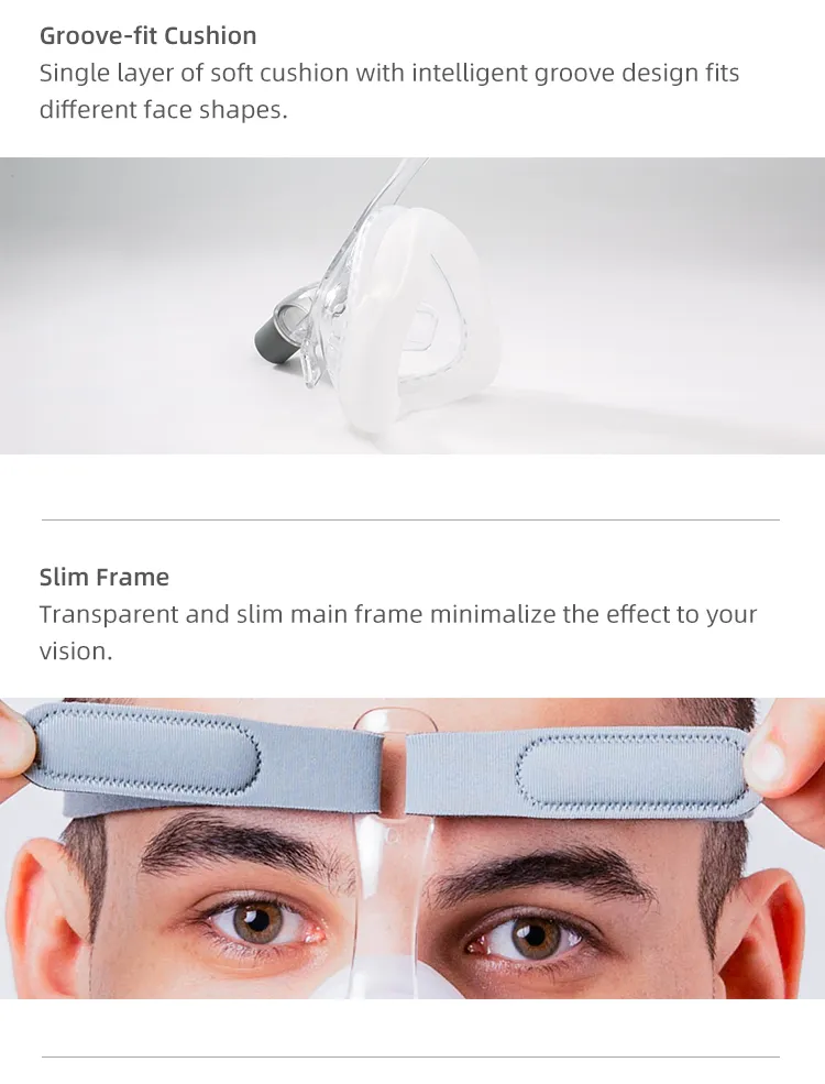 Hot Selling Medical high quality silicone full face noninvasive ventilation NIV CPAP mask for breathing machine