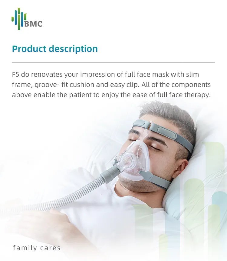 Hot Selling Medical high quality silicone full face noninvasive ventilation NIV CPAP mask for breathing machine