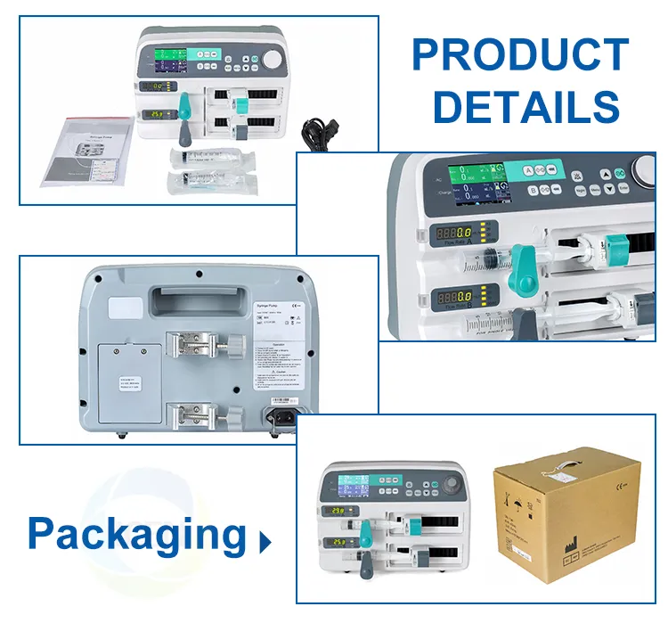IN-G072 hospital Medical Use double Channel Syringe Infusion Pump