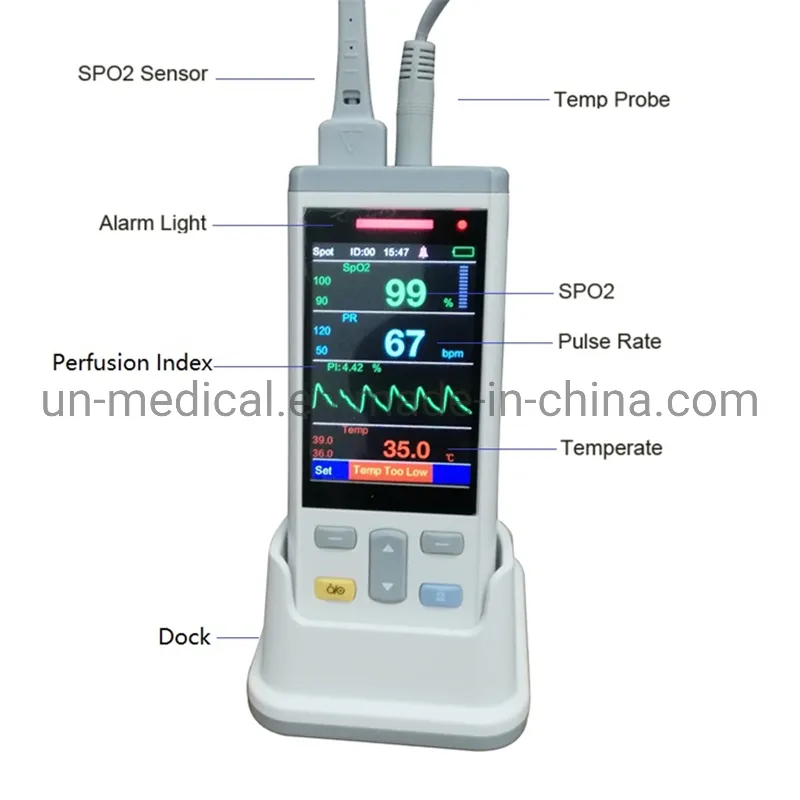 ISO Approved Rechargeable Pet Animal Veterinary Tabletop Pulse Oximeter