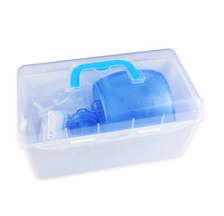 Manual Valve Bag Equipment Resuscitation Mouth CPR Face Shield Ambu Bag Silicone