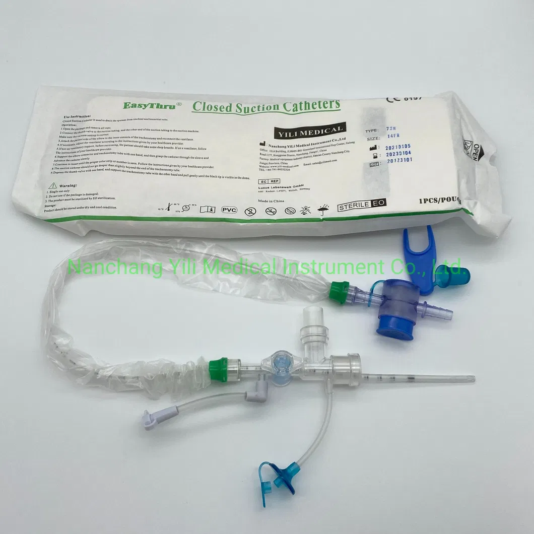 Medical Disposable Closed Inline Suction Catheter for 72h Medical Equipment