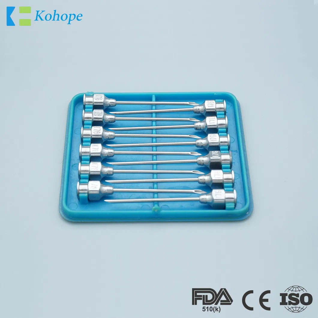 Medical Disposable/Reusable Stainless Steel Hypodermic Veterinary Needle, Vet Needle for Veterinary Syringe Use, for Animal/Pet/Livestock