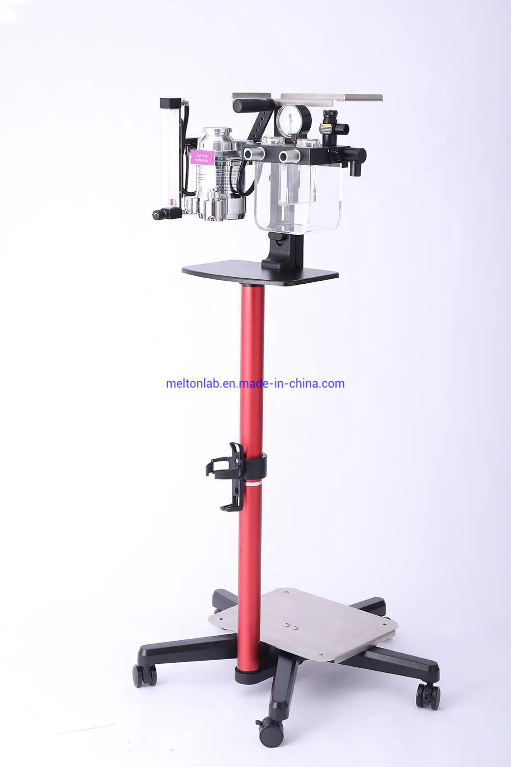 Multi-Functional Veterinary Gas Anesthesia Equipment Oxygen Concentrator Trolley Patient Monitor Tray Pole Mount Changeable to Wall Mount and Table Top