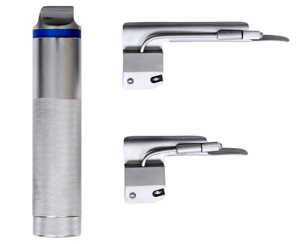 Optical Fiber LED Lamp Bulb Laryngoscope Set for Adult and Pediatric