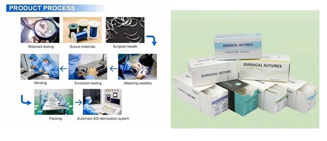 Pdo/PGA/Pgla Synthetic Absorbable Disposable Medical Suture with Needle
