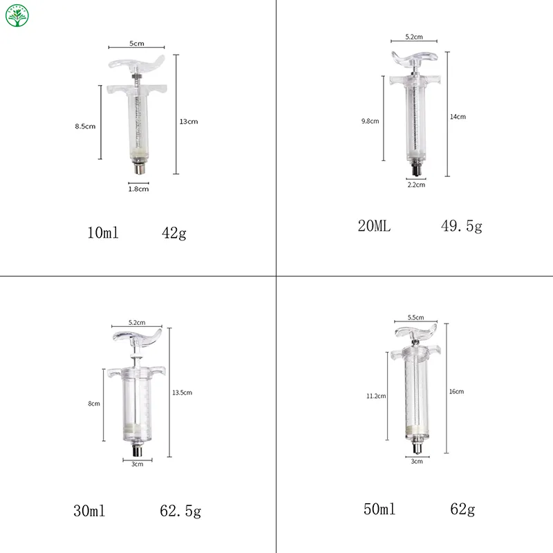 Plastic Steel Veterinary Syringe for Cattle/Cows/Pigs/Sheeps
