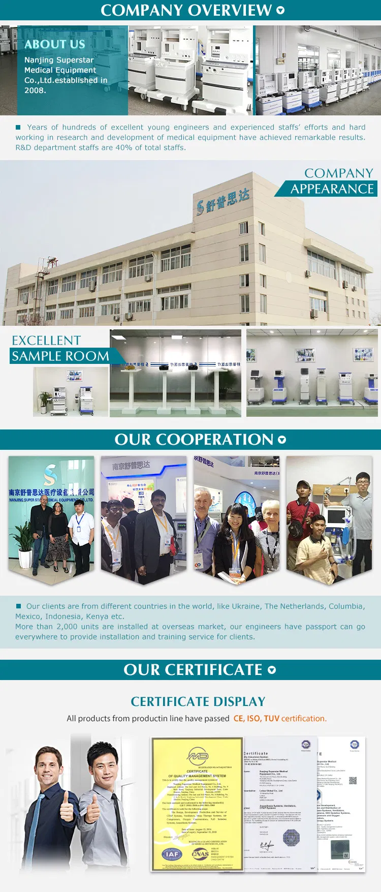 S6100d Anesthesia Machine with Ventilator