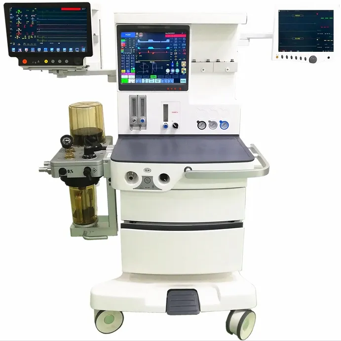 S6100X Anethesia Machine Wooden Case Package for Dental with Electric Flowmeters and Trolley