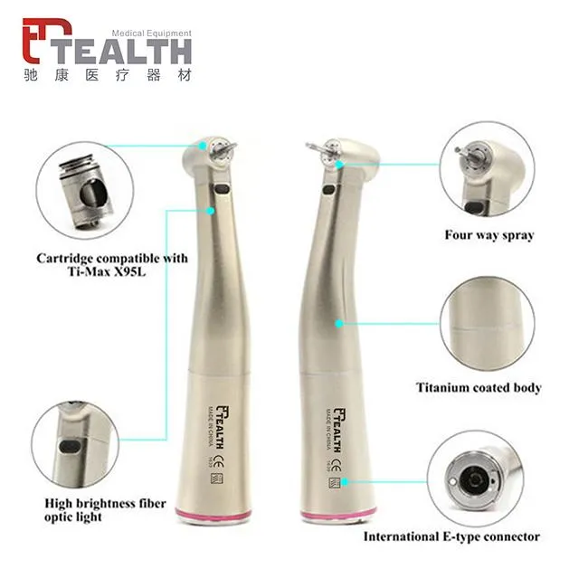 Tealth NSK 1: 5 Red Fiber Optic 1.60 Fg Contra Angle Handpiece